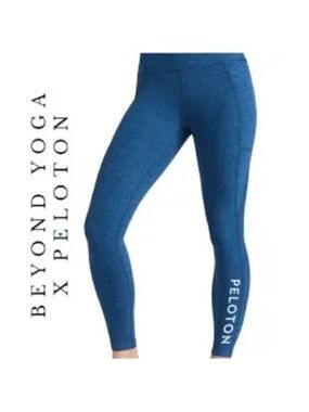 Peloton x Beyond Yoga Heather Blue Tee with Logo